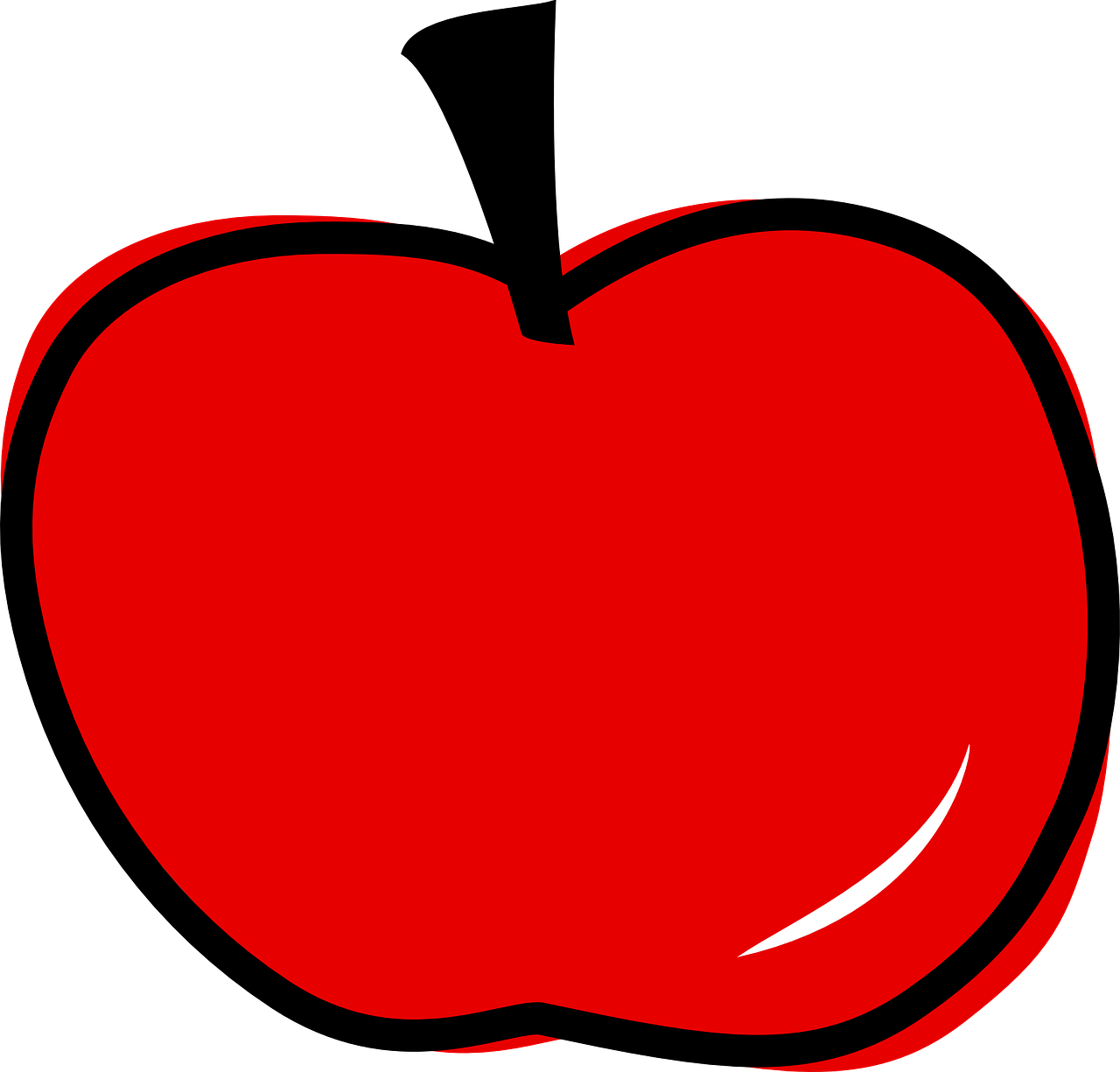 apple red fruit free photo