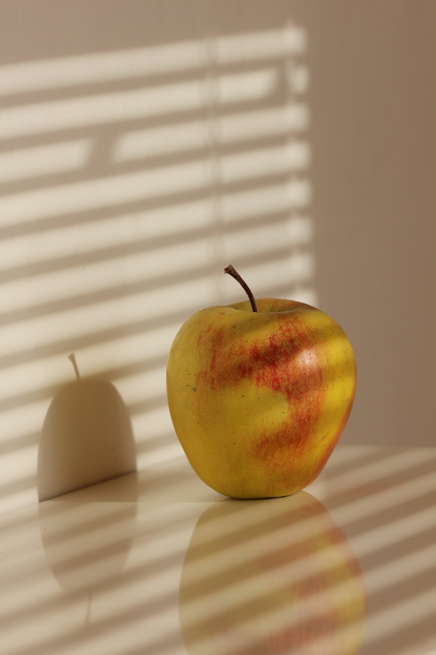 apple shadow fruit free photo