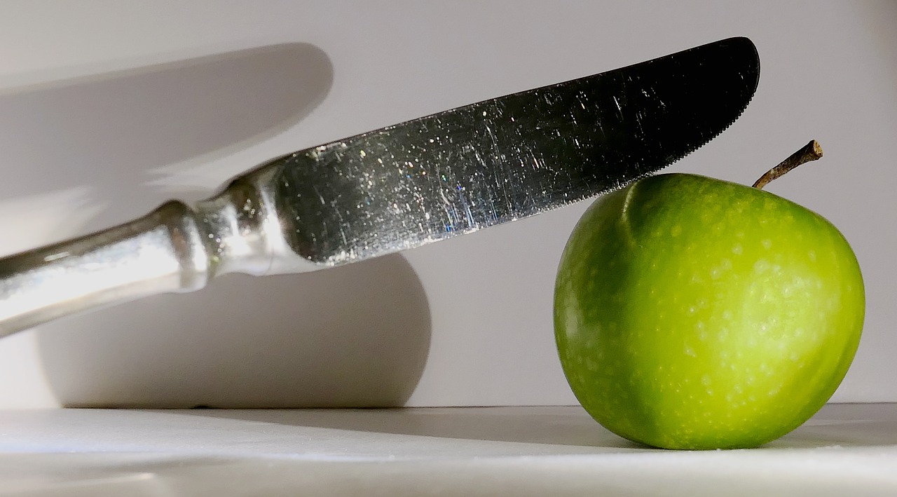 apple green cutlery free photo
