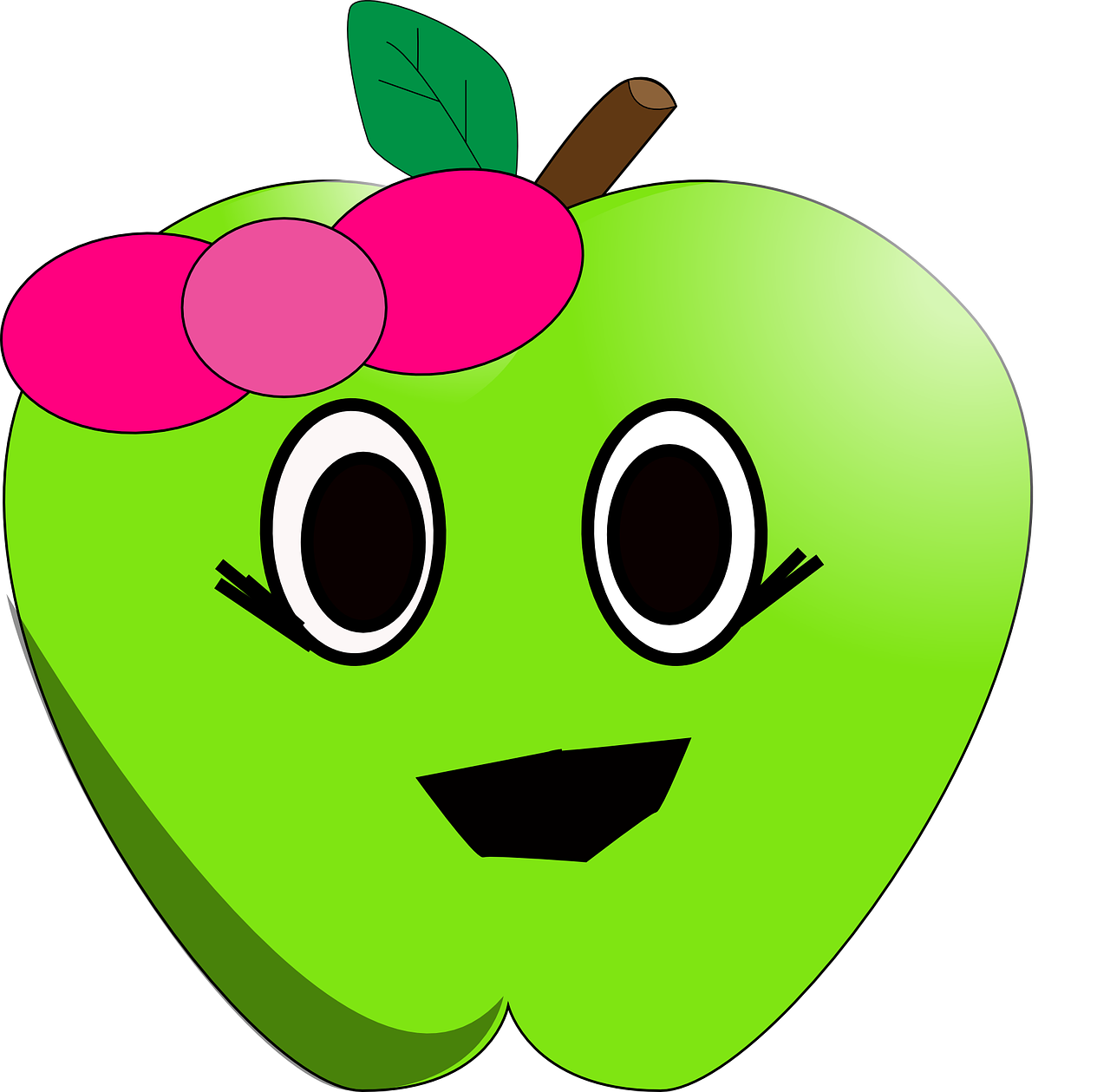 apple green smile free photo