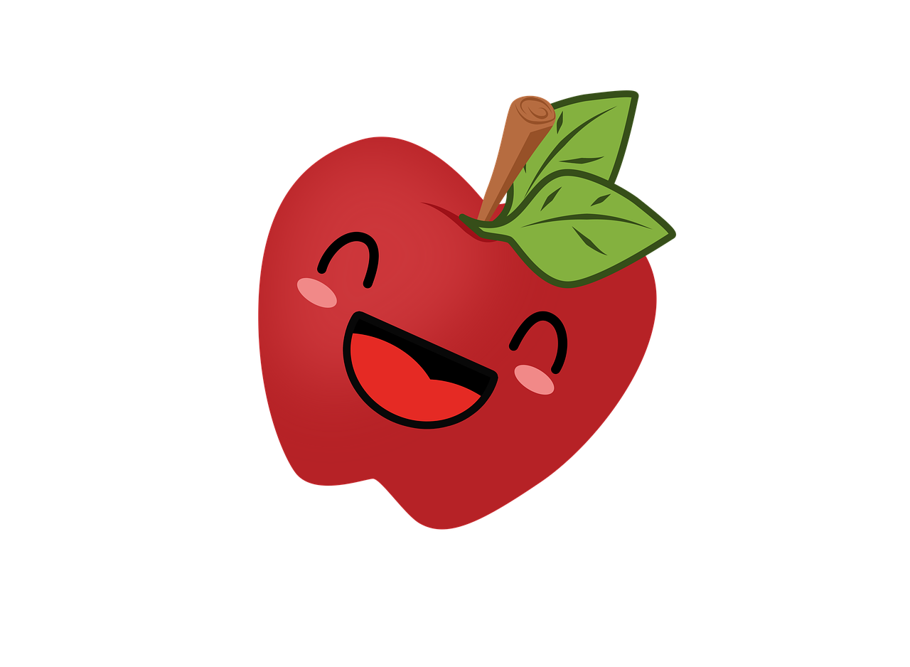 apple drawing fruit red apple free photo