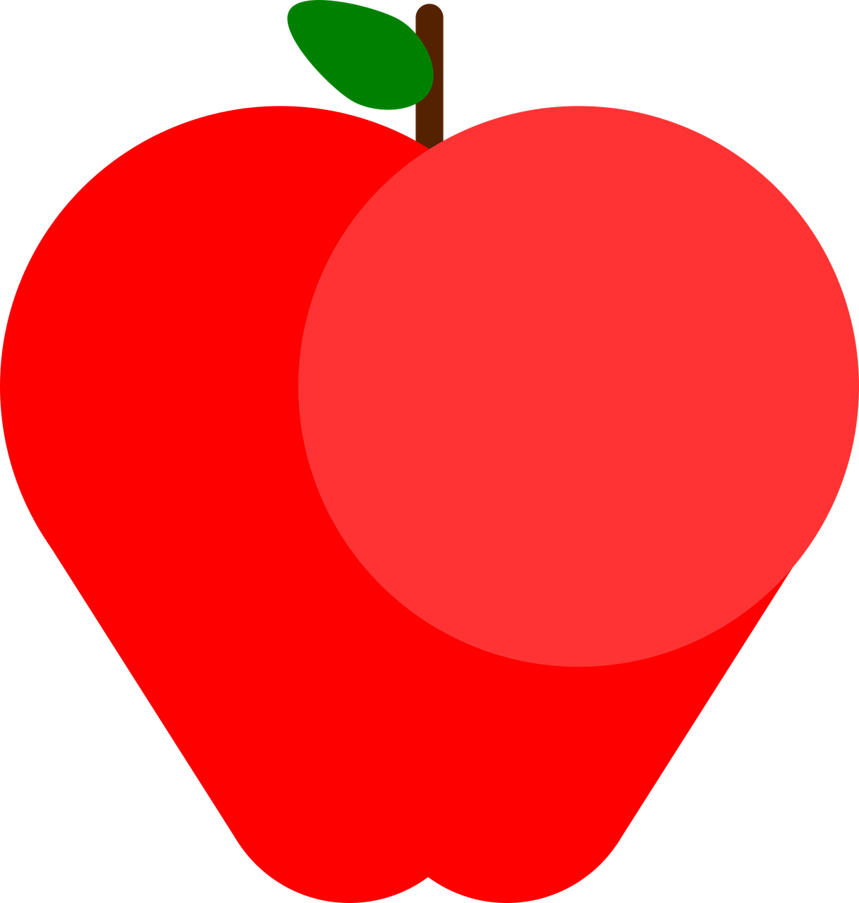 apple  fruit  icon free photo