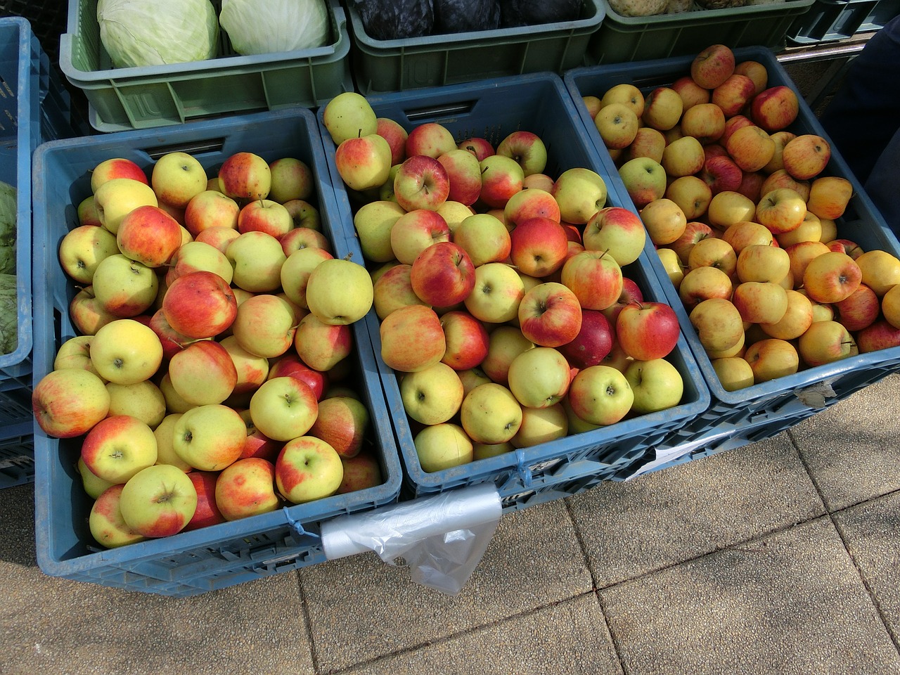 apple crates market free photo