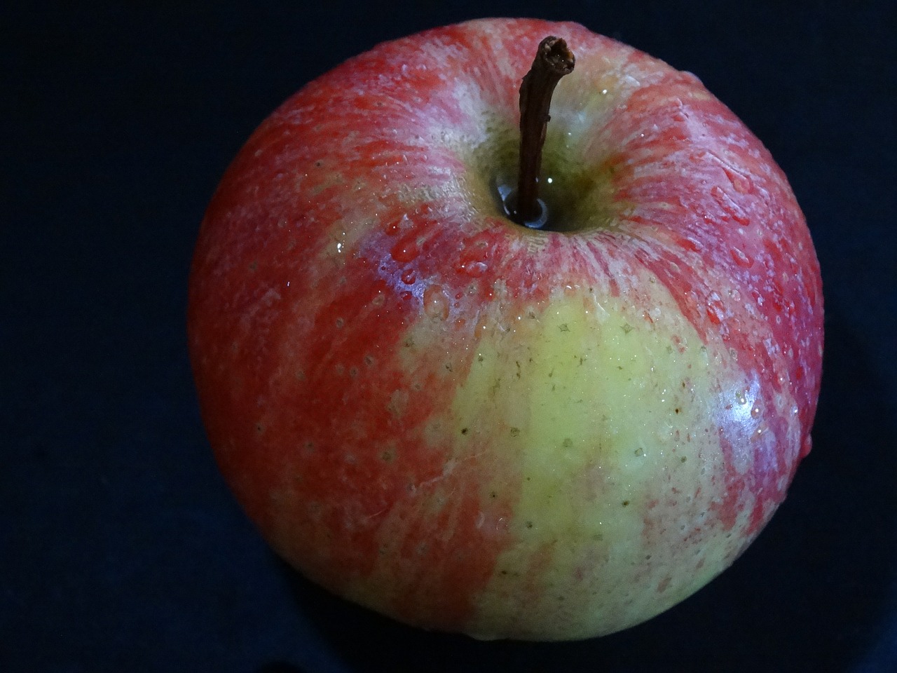 apple drop of water fruit free photo