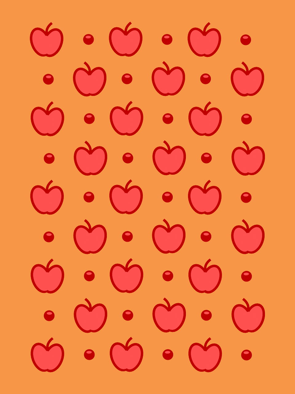 apple pattern orange free photo