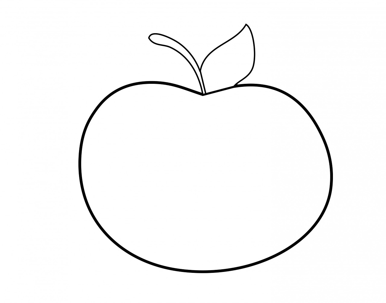 apple outline shape free photo