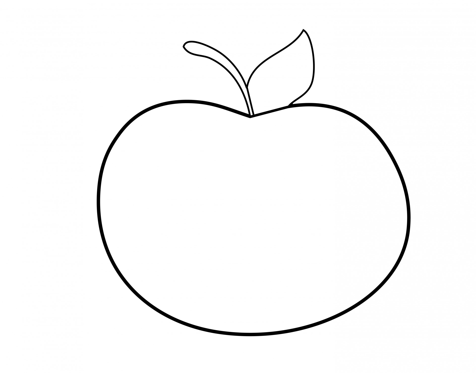 apple fruit outline free photo