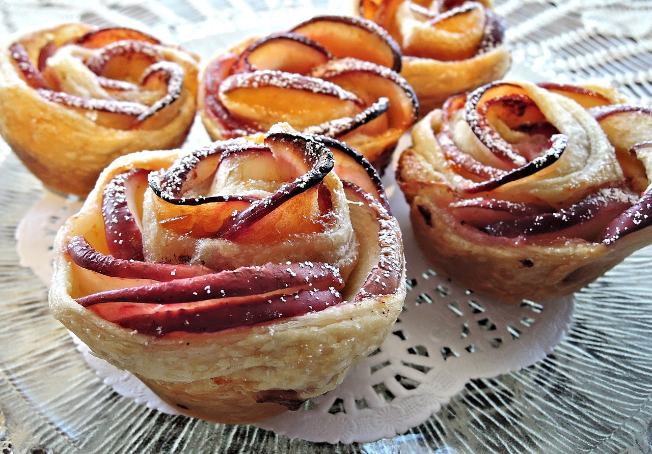 apple pastries apricots cupcake free photo