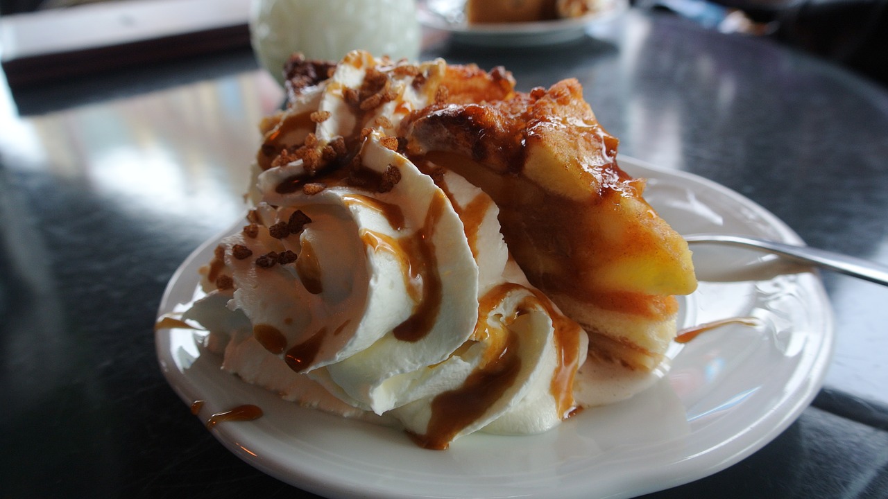 apple pie cream eat free photo