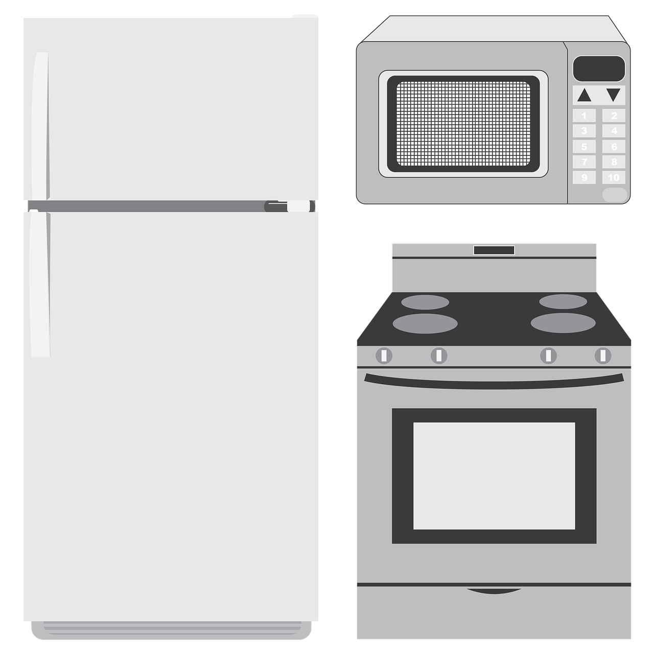 appliances refrigerator microwave free photo