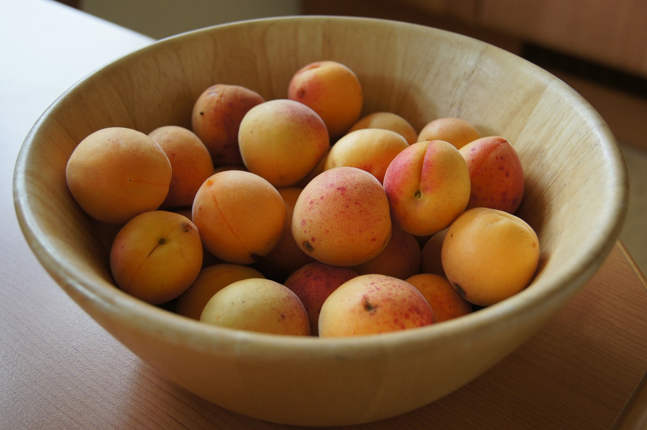 apricot fruit fruit bowl free photo
