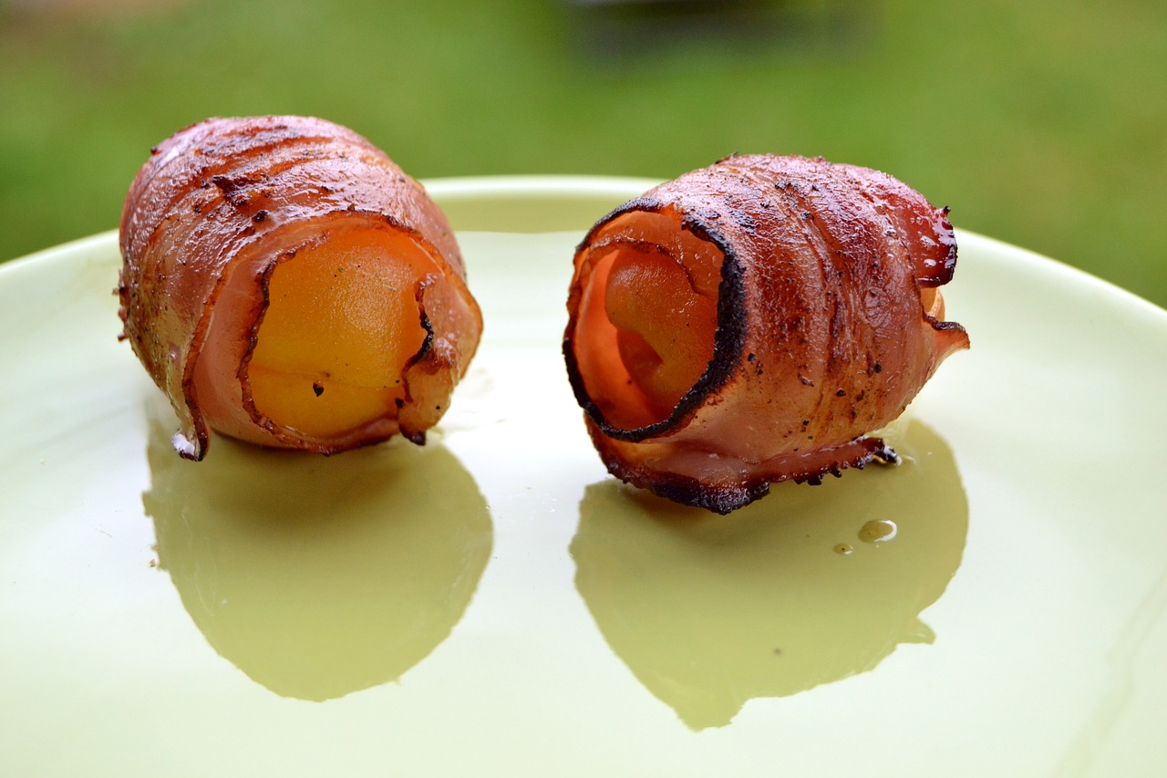 apricots bacon delicious free photo