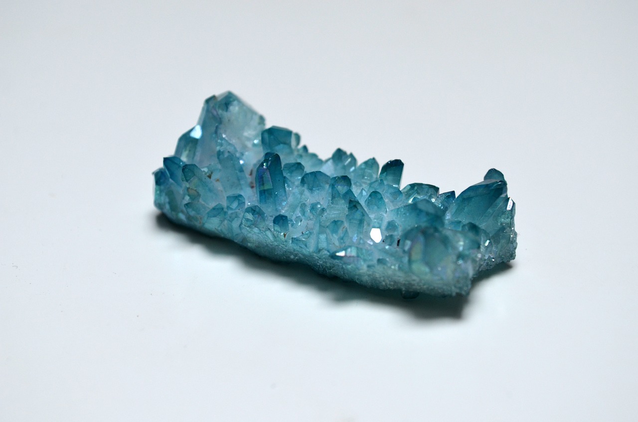 aqua aura crystal stone free photo