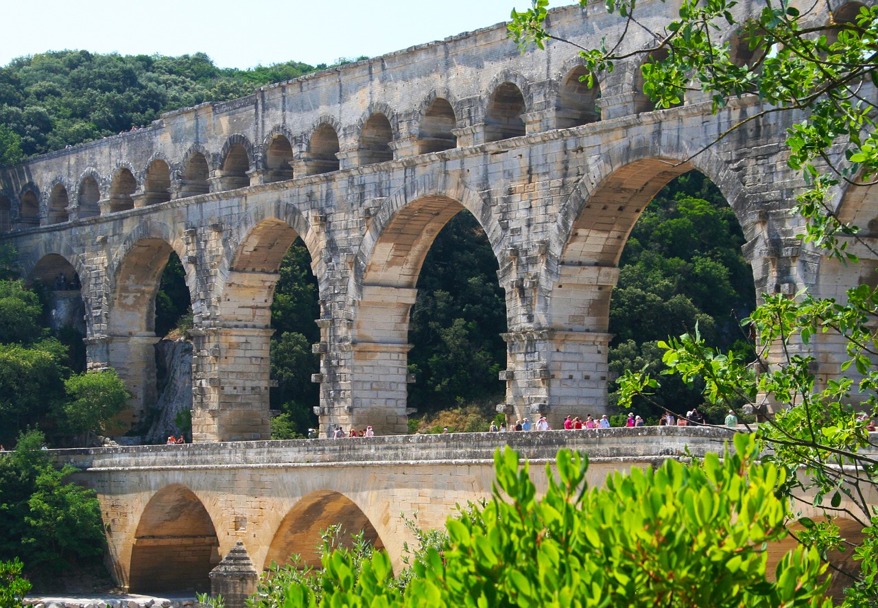 aqueduct pont du gard france free photo