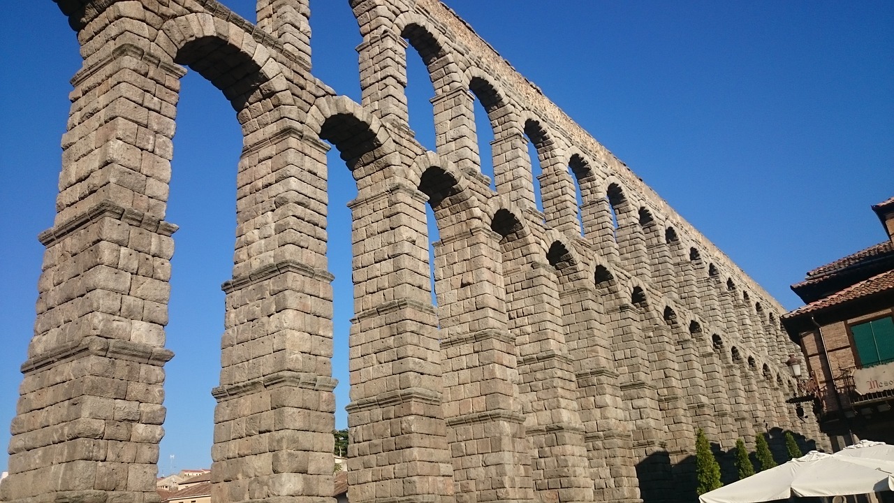 aqueduct city segovia free photo