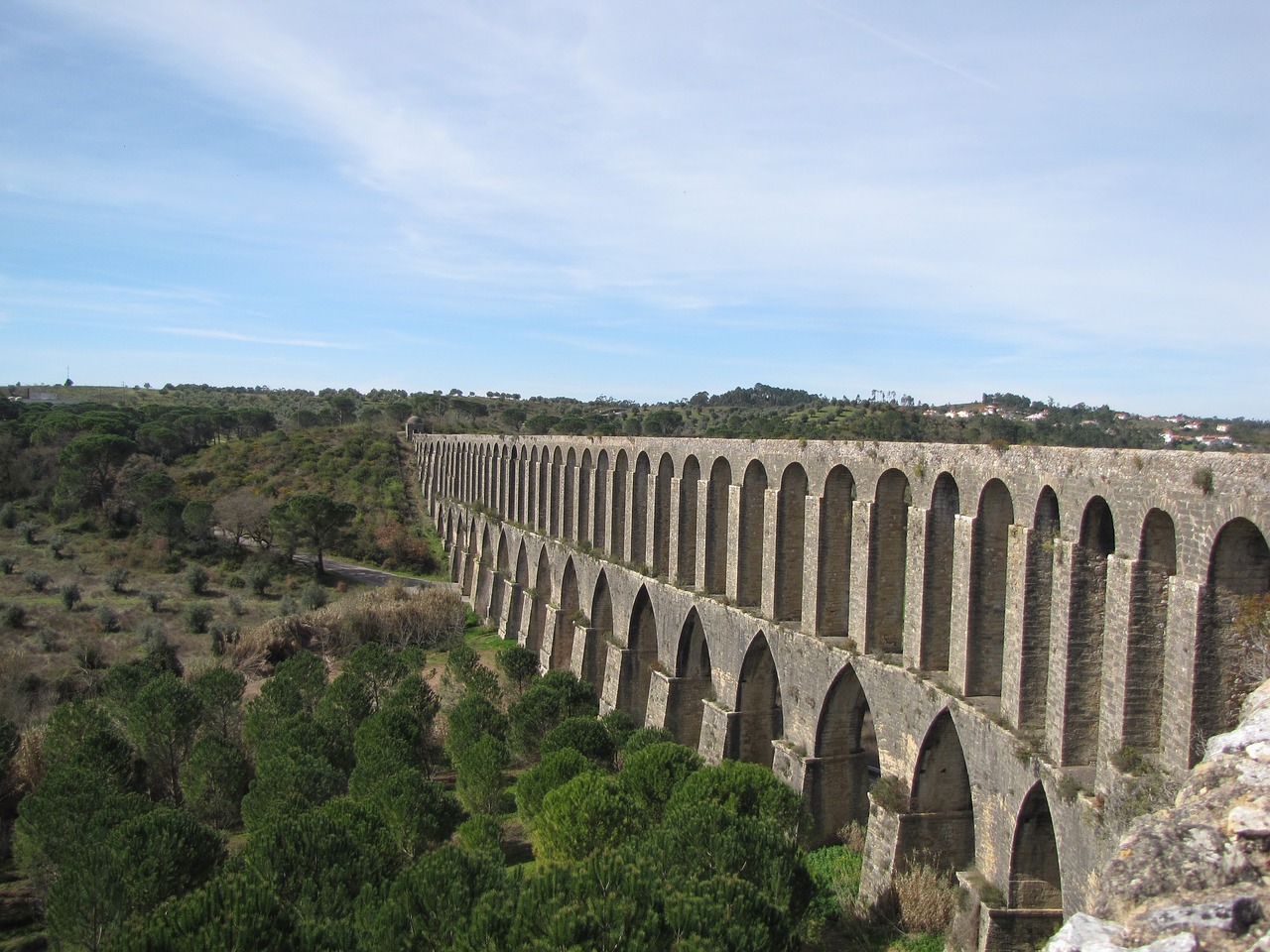 aqueduct bridge historic free photo