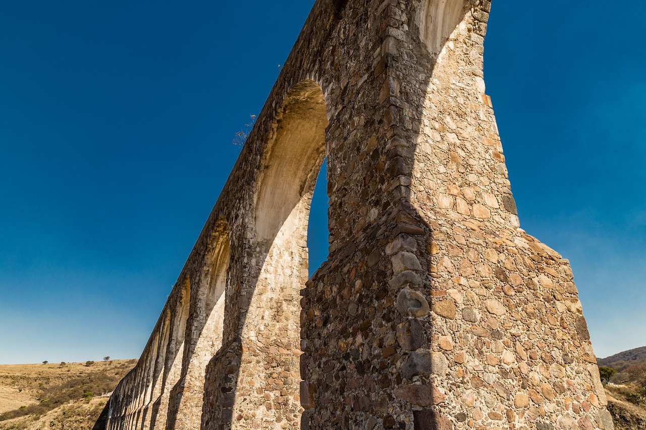 aqueduct  mexico  sky free photo