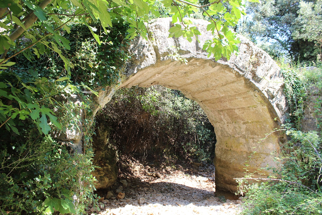 aqueduct nimes antique free photo