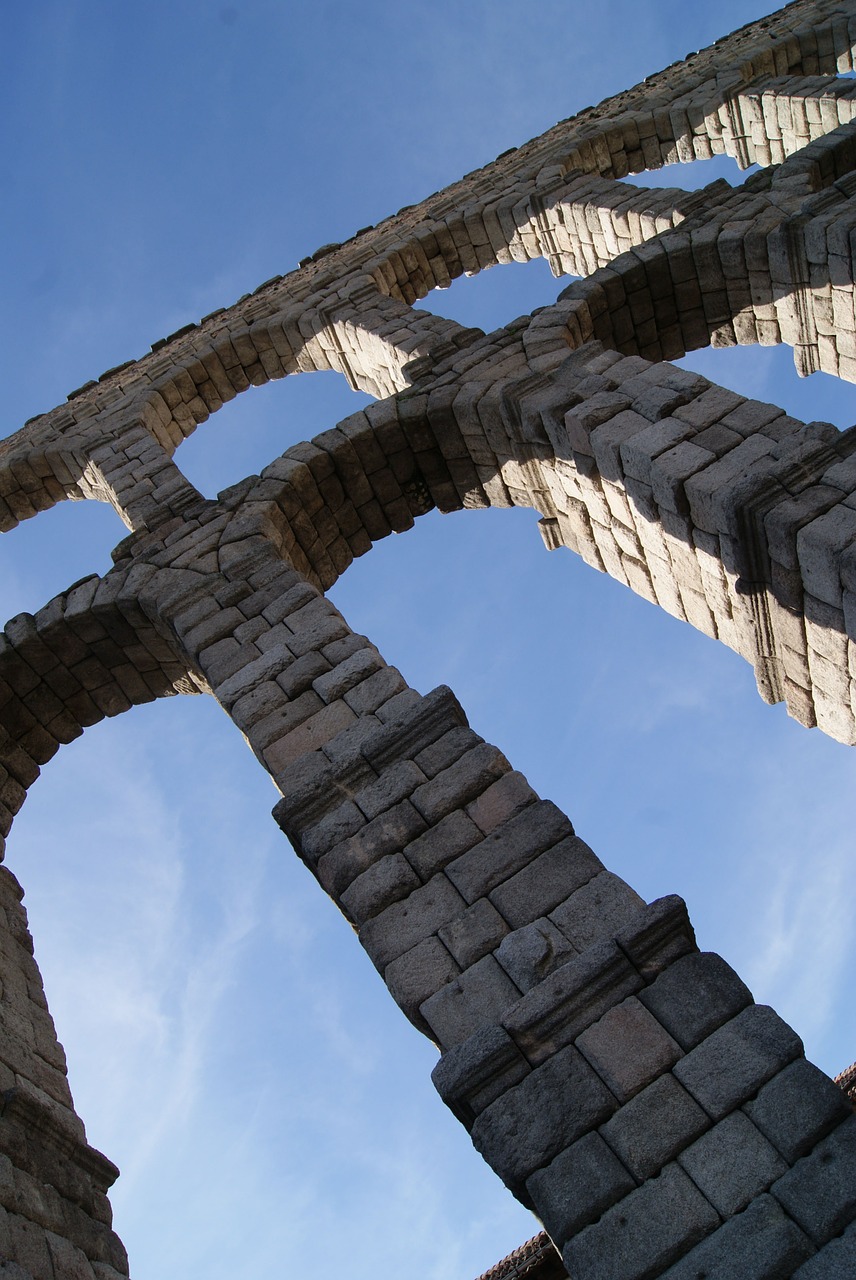 aqueduct segovia spain free photo