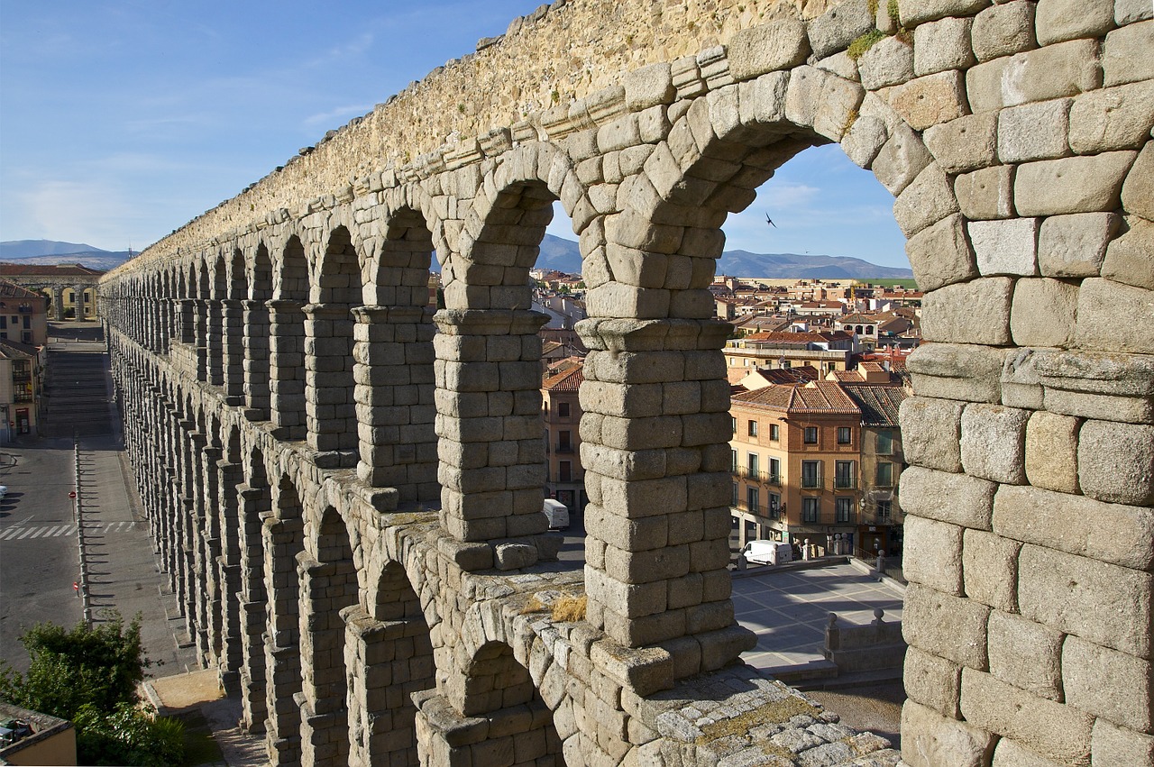 aqueduct segovia roman free photo