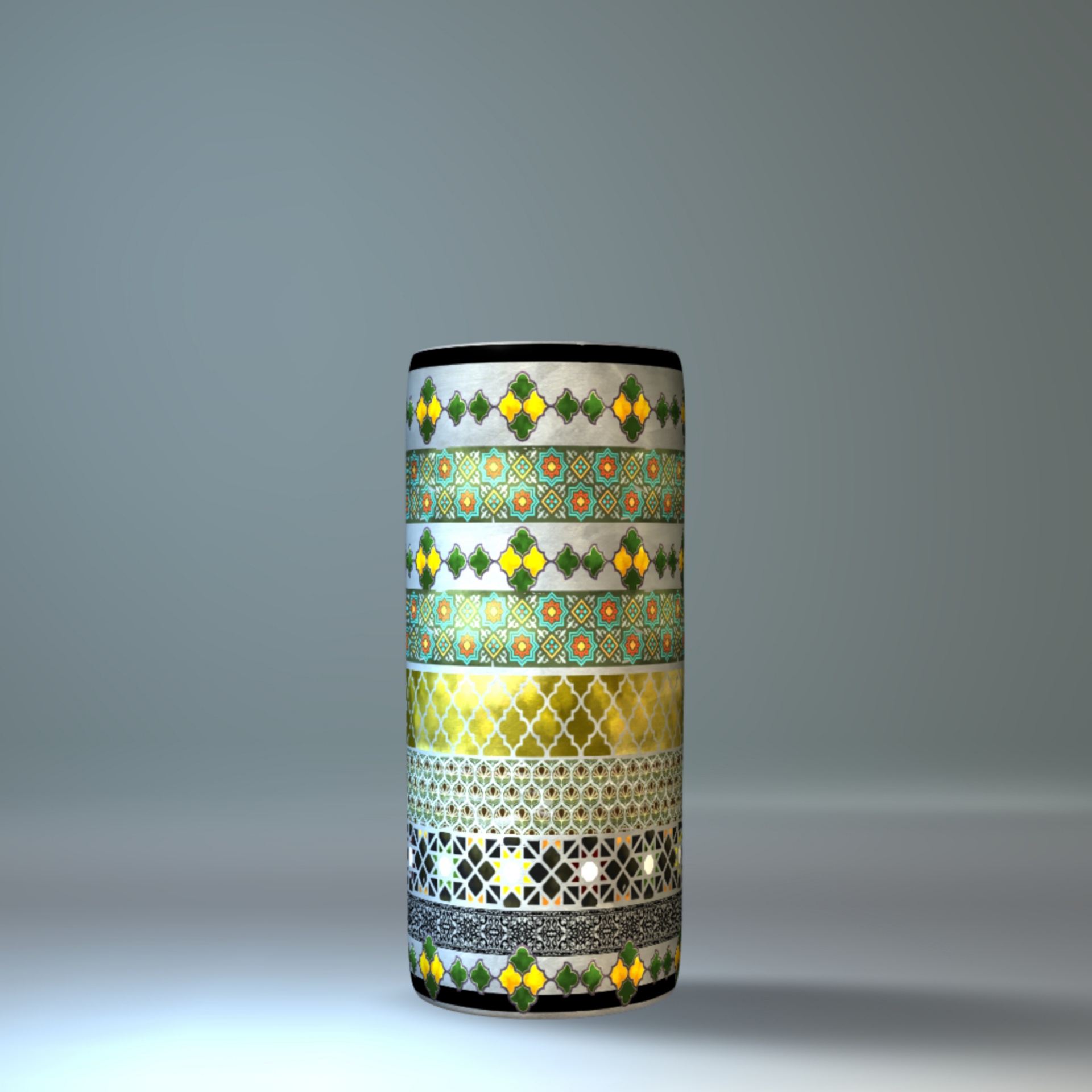 grey arabic vase free photo