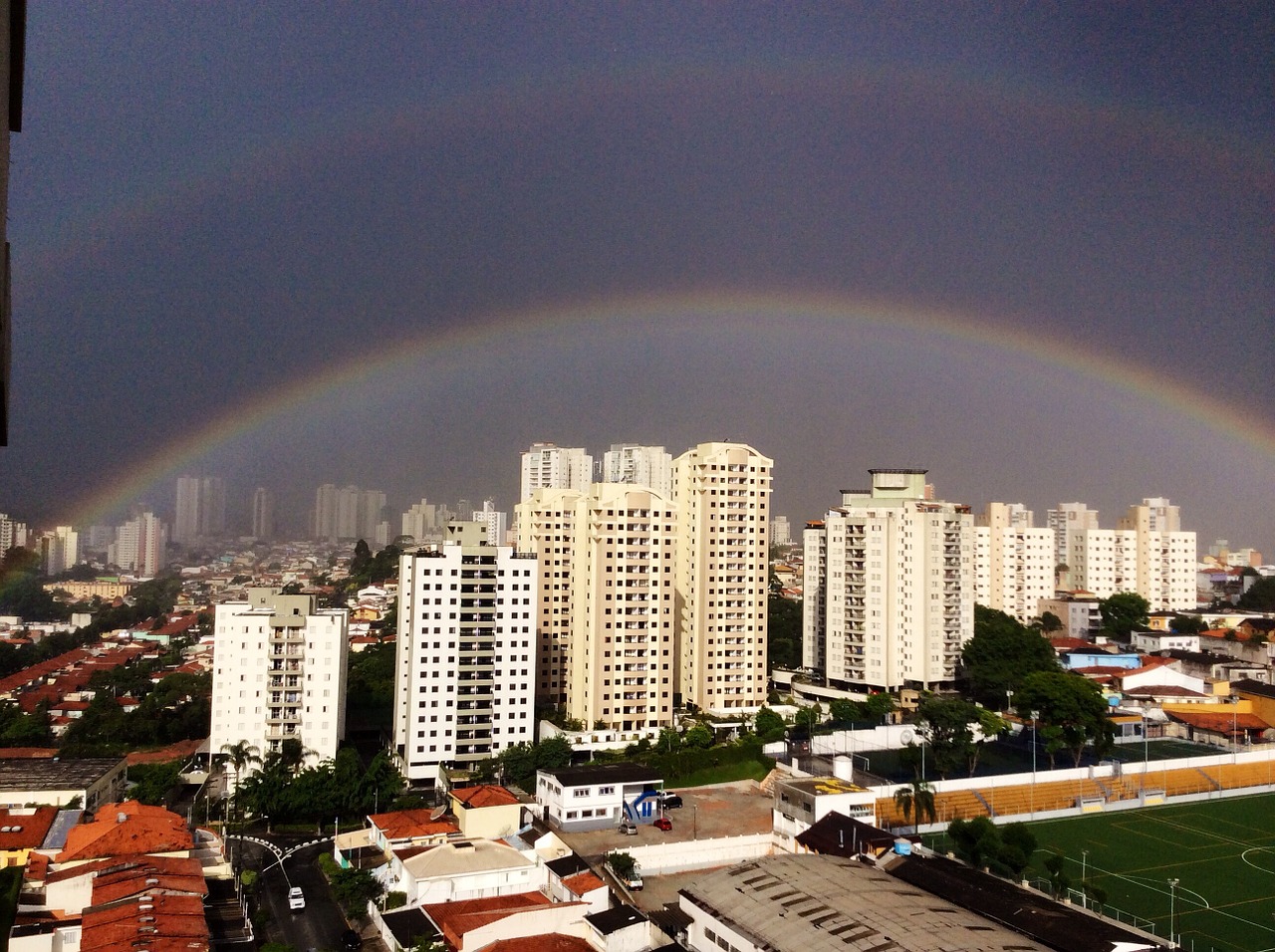 arc iris rainbow free photo