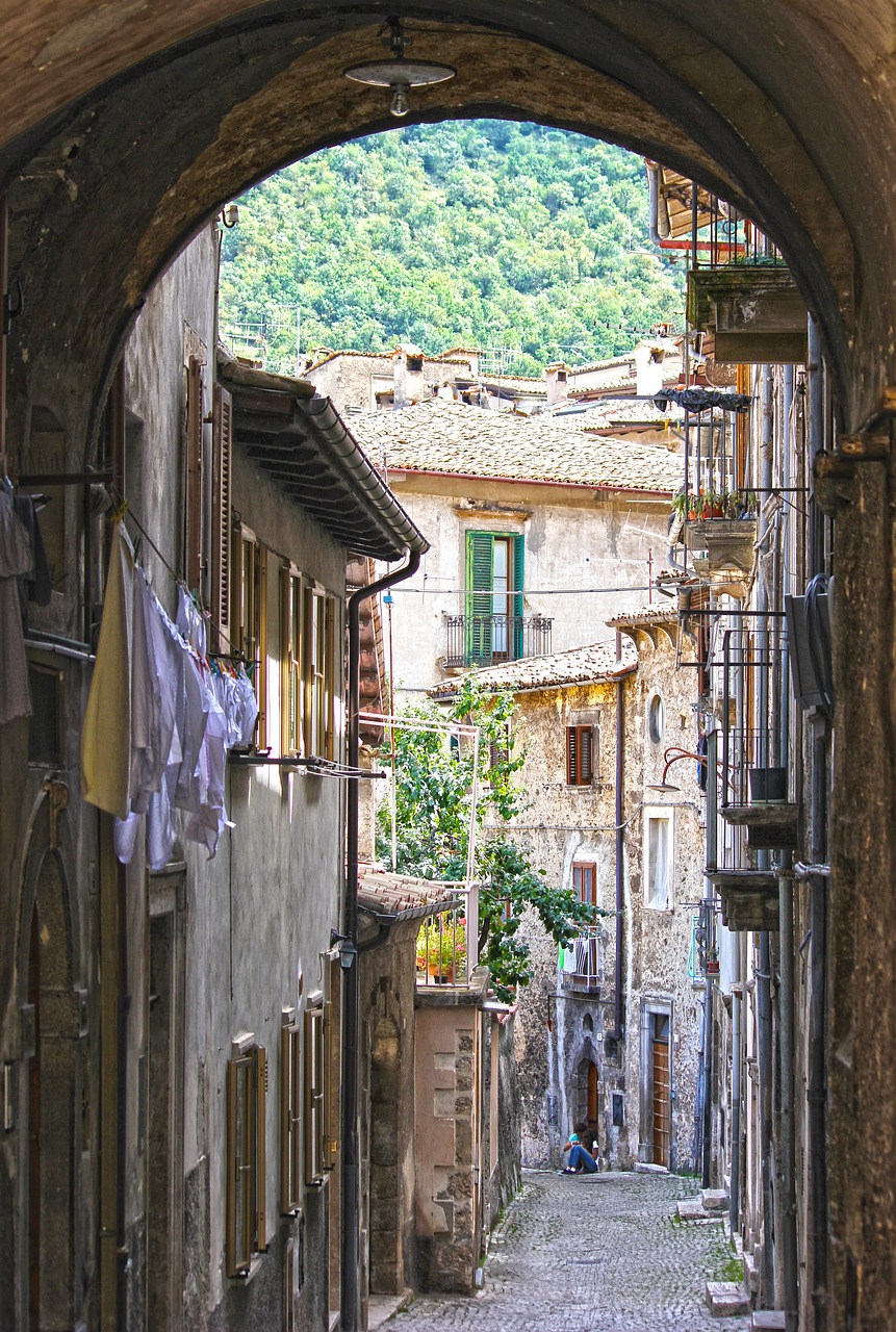 arc  alley  houses free photo