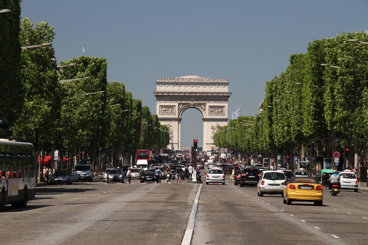 arc triumph paris monument free photo