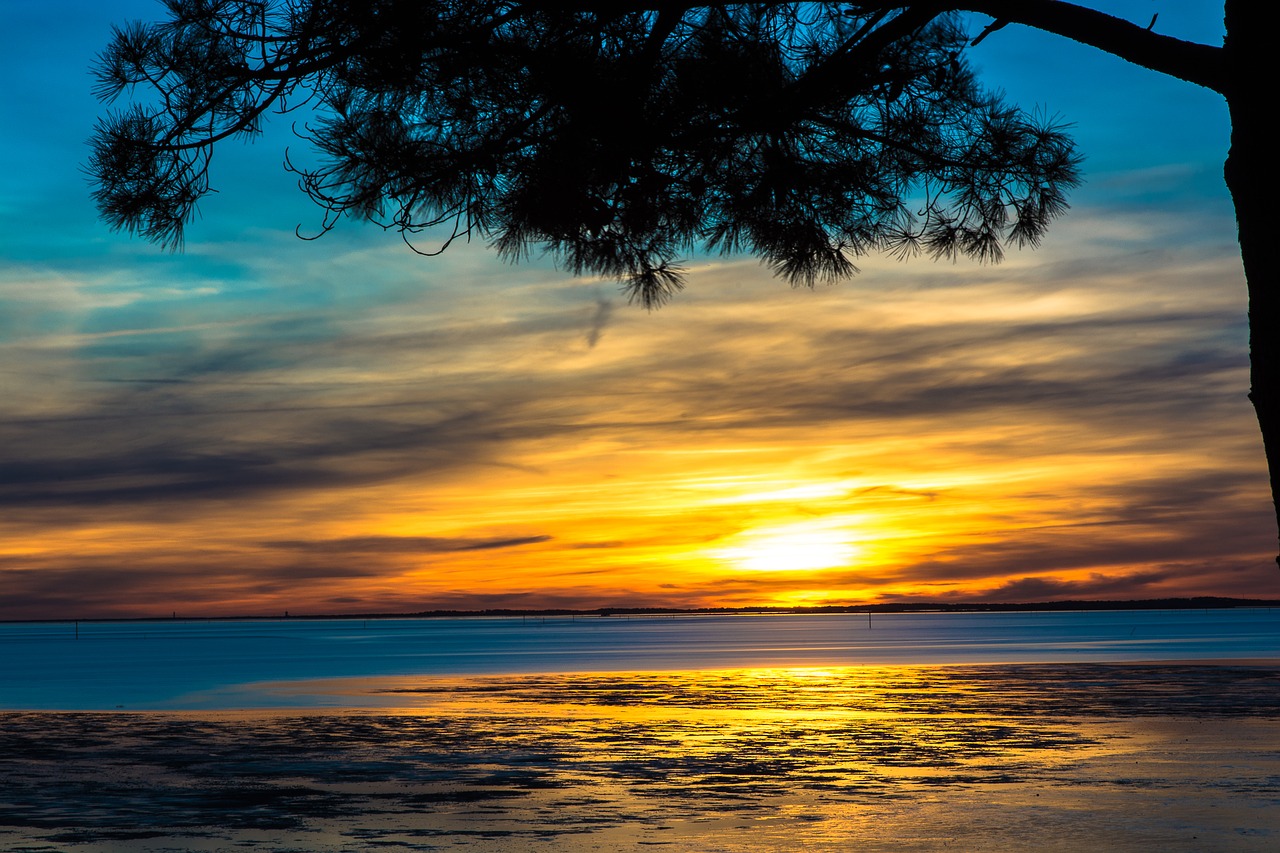 arcachon basin sunset audenge free photo