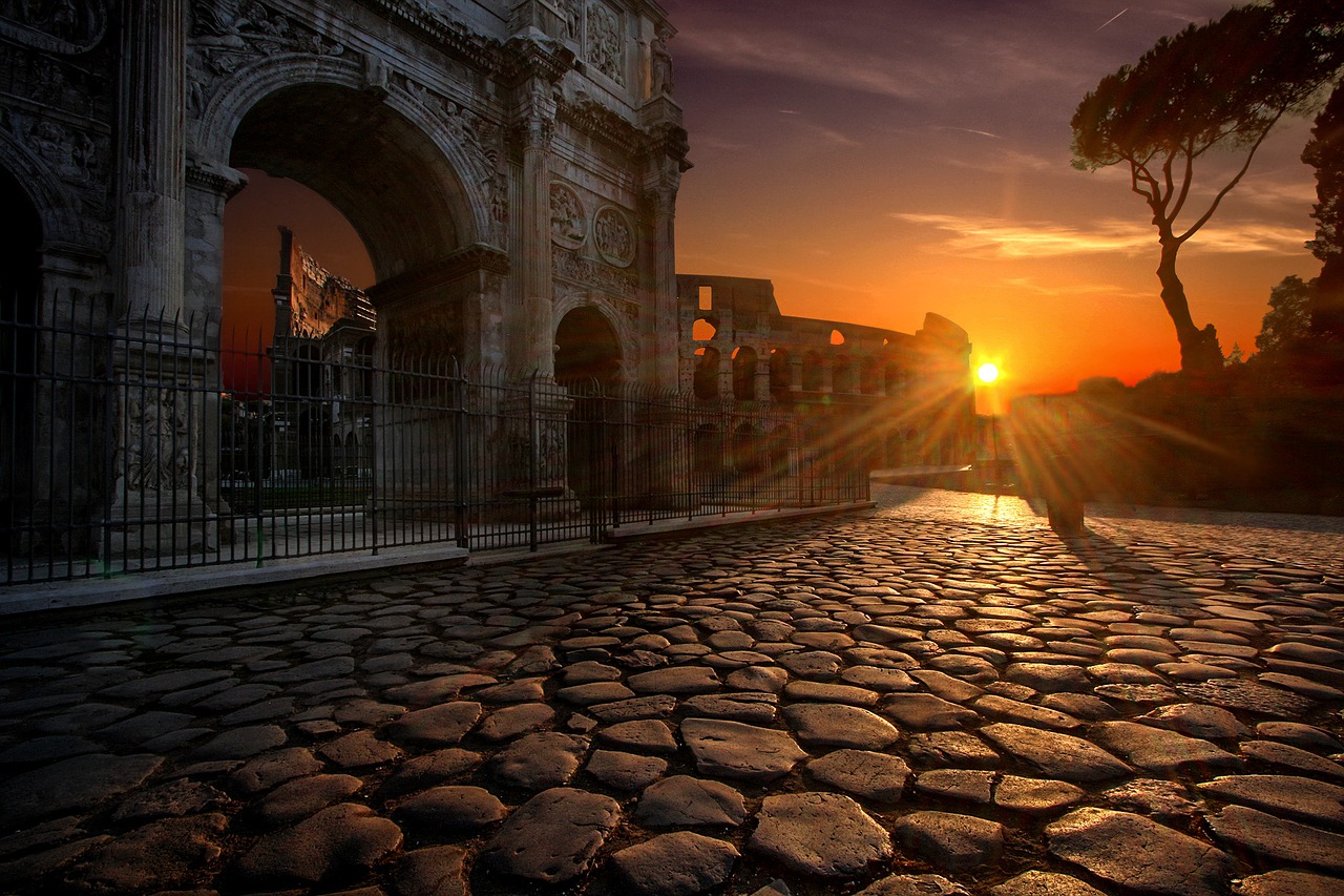 arch of constantine colosseum rome free photo