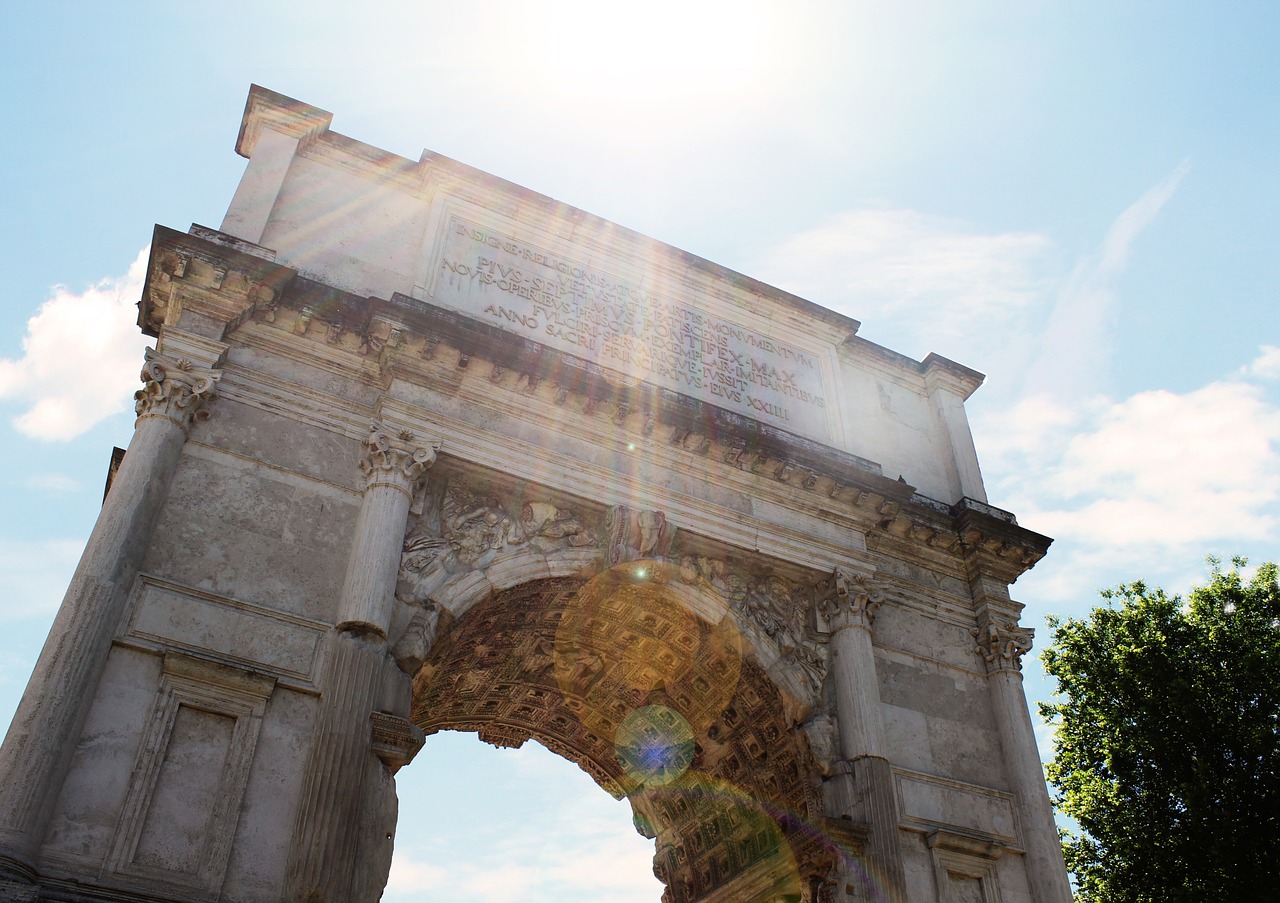 arch of titus arc de triomphe rome free photo
