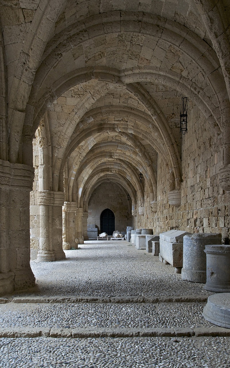 archaeological museum rhodes cloister free photo