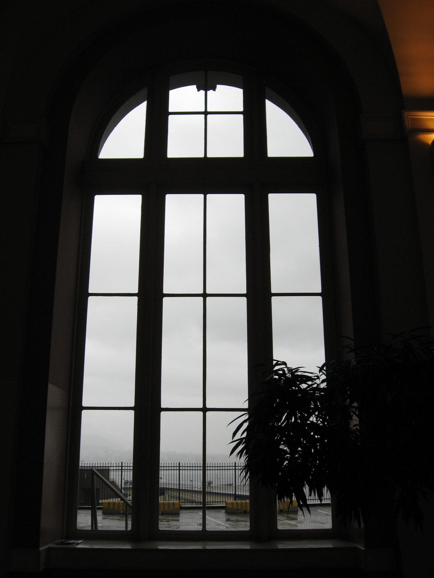waterfront station vancouver arched window free photo