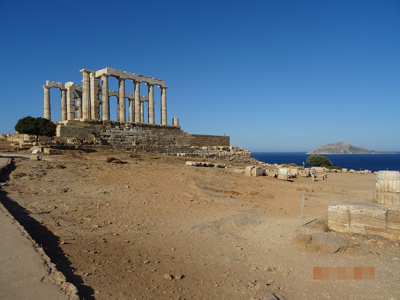 archeological site of sounion greece free photo