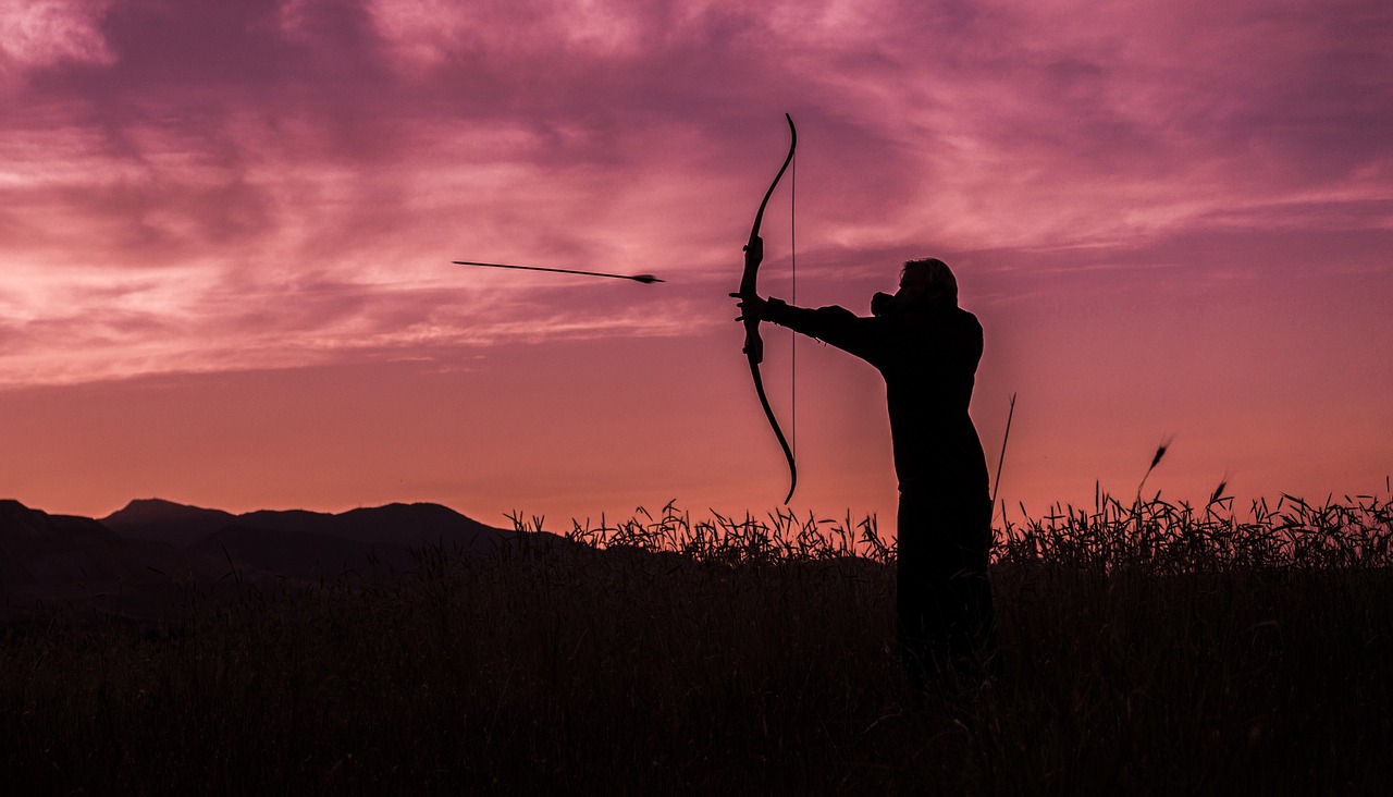 archer archery sunset free photo