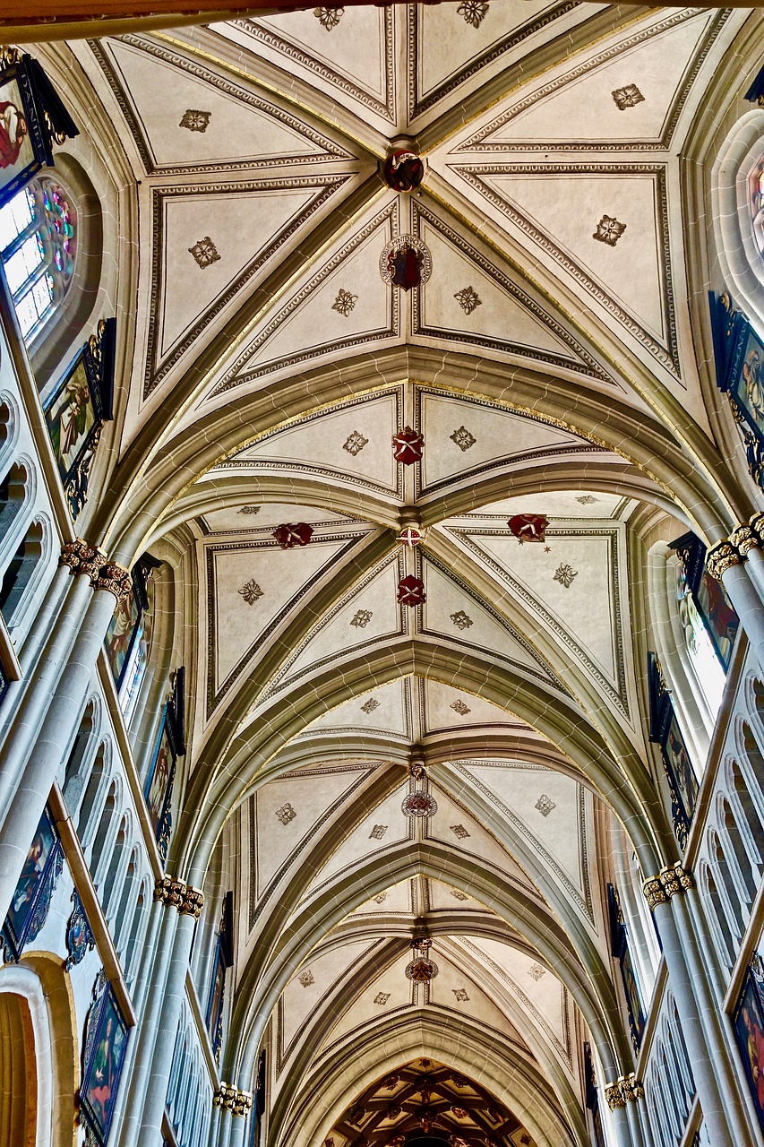 arches  ceiling  church free photo