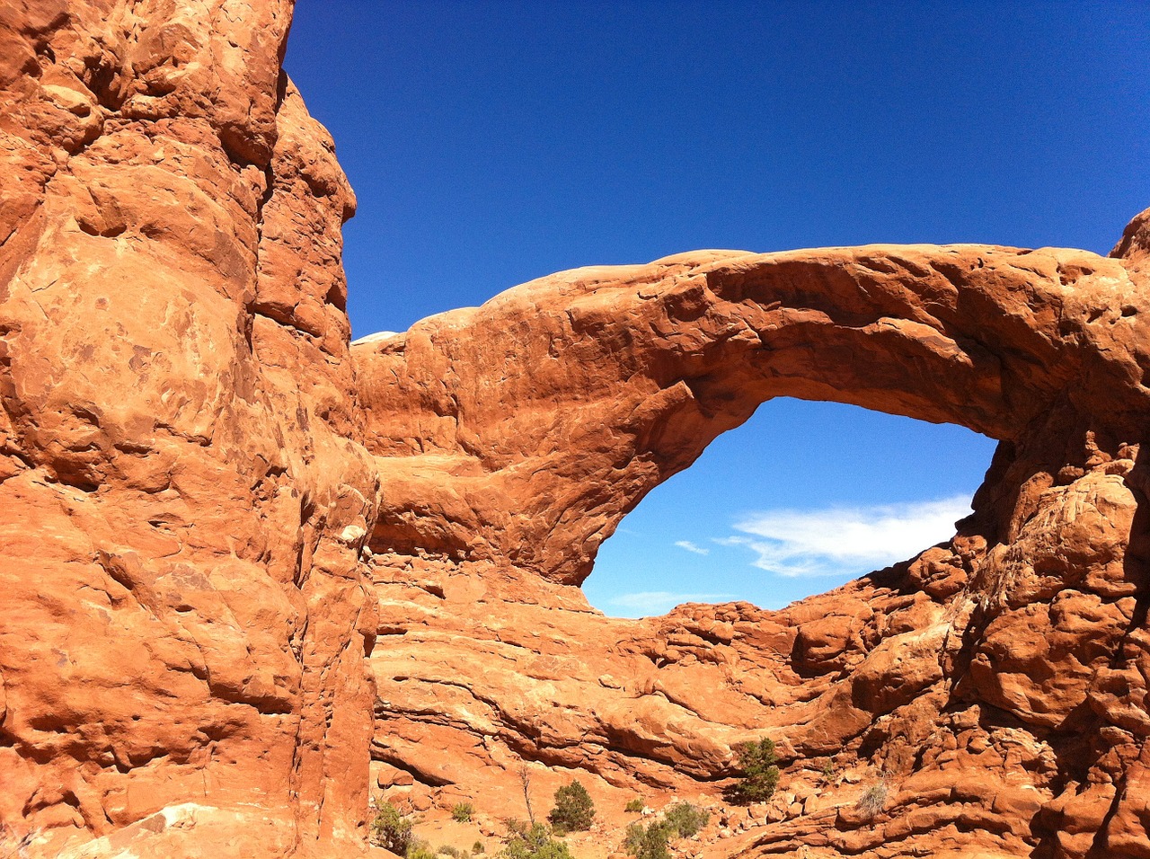 arches national park sandstone desert free photo