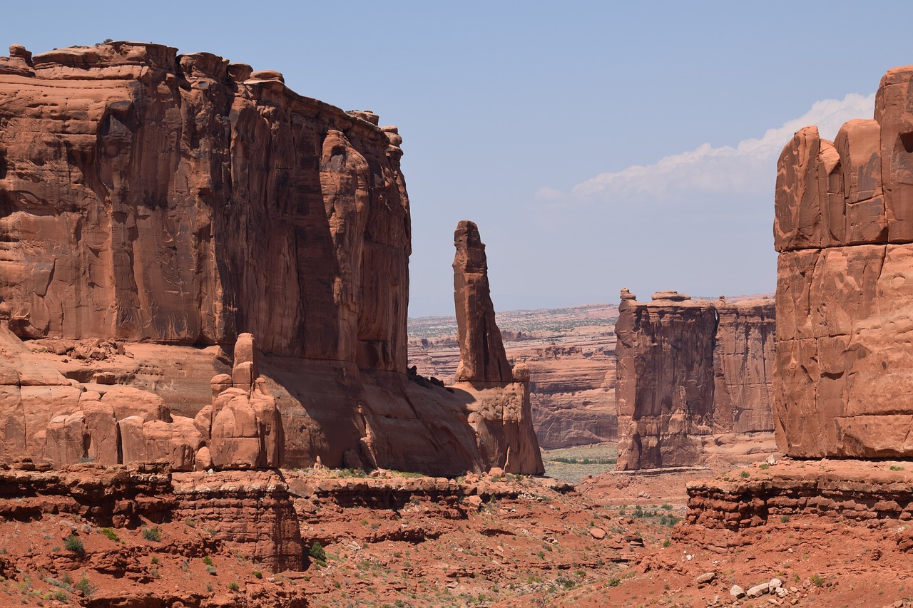 arches national park rock formations utah free photo