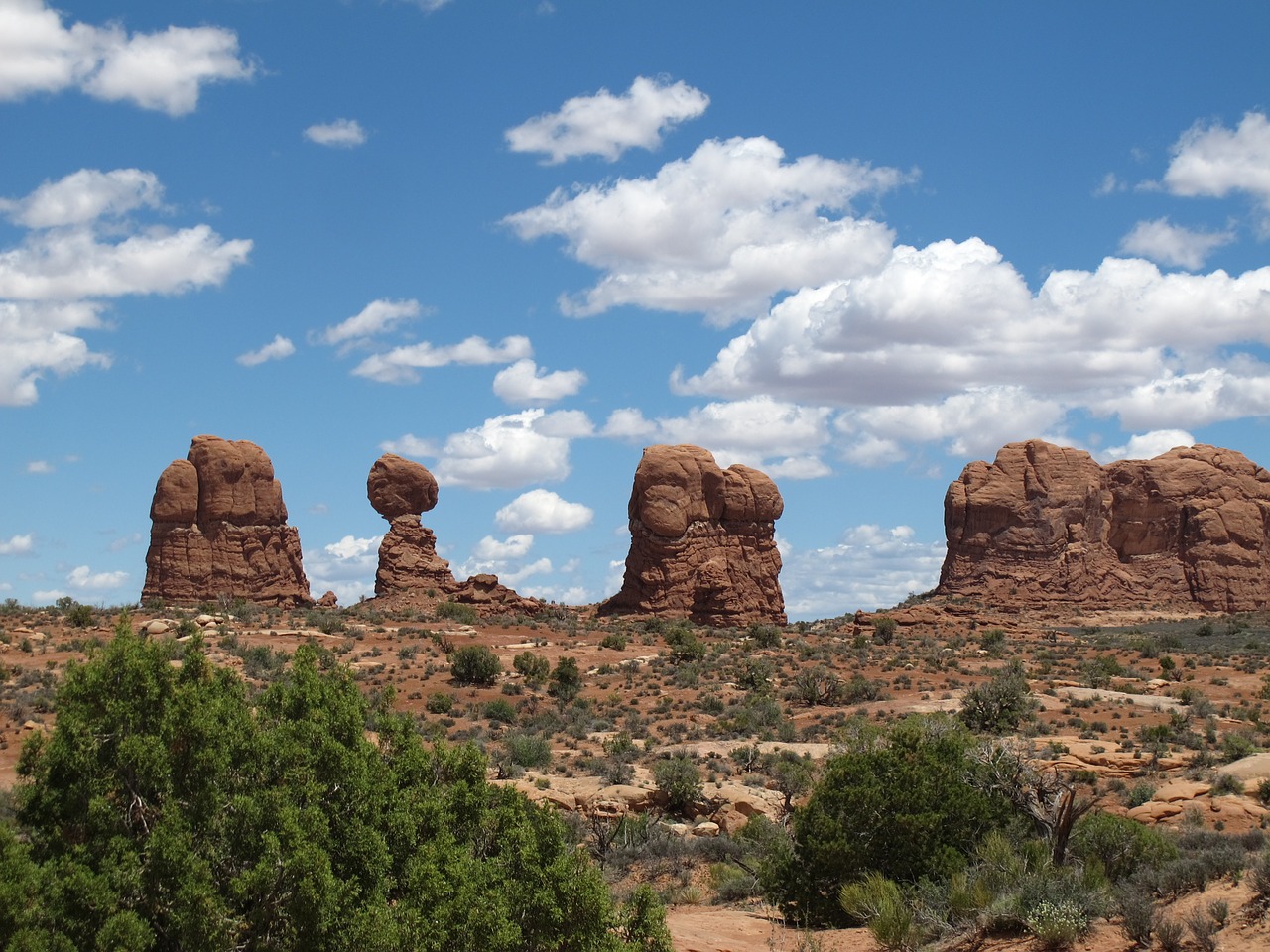 arches national park utah formation free photo