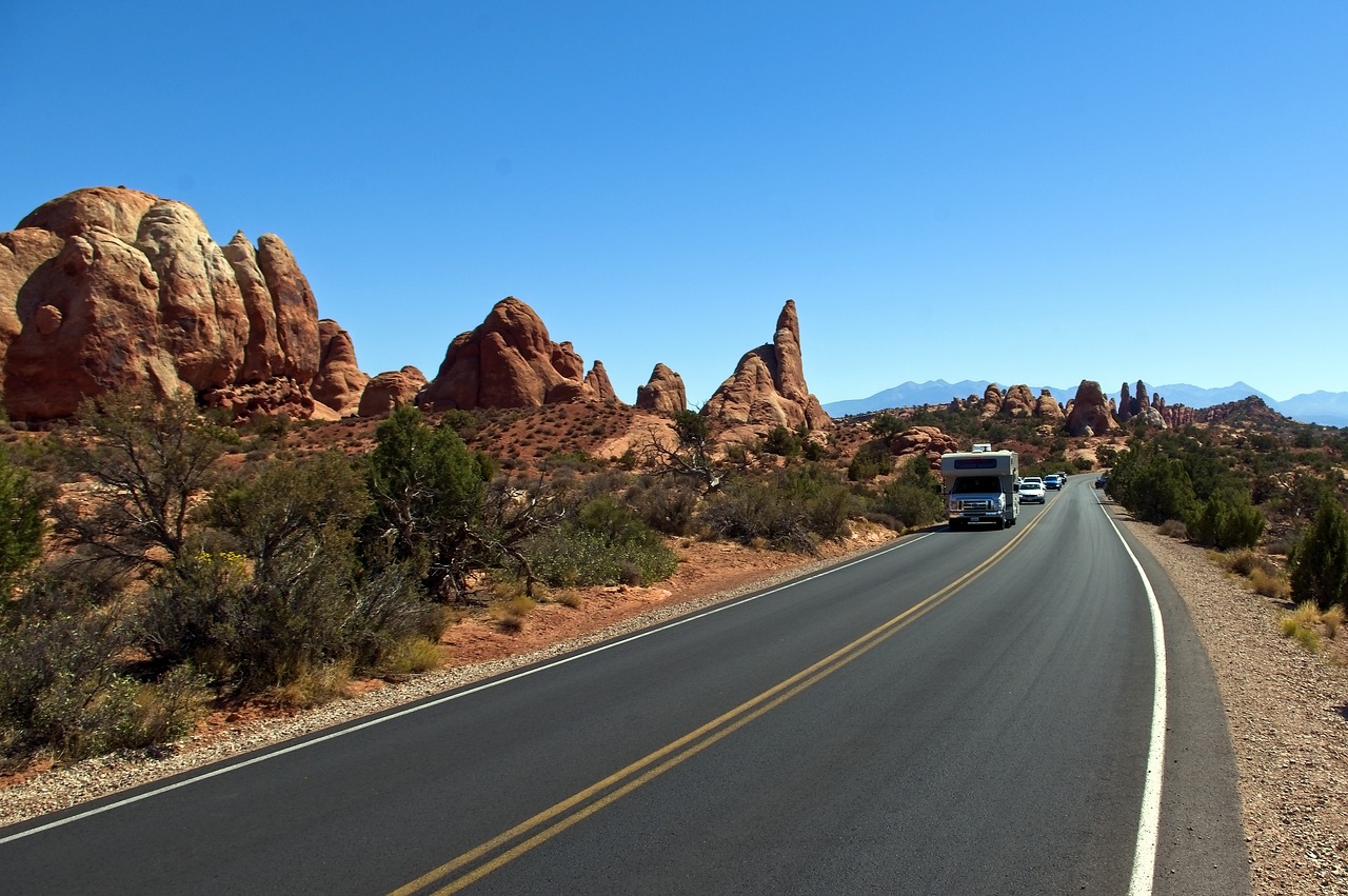 arches scenic drive  sandstone  utah free photo