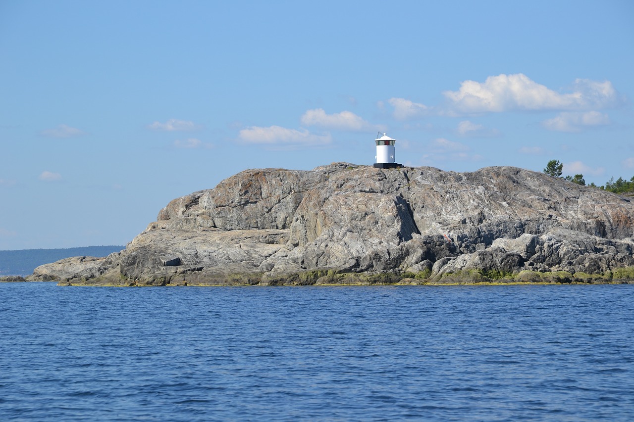 archipelago lighthouse cliff free photo
