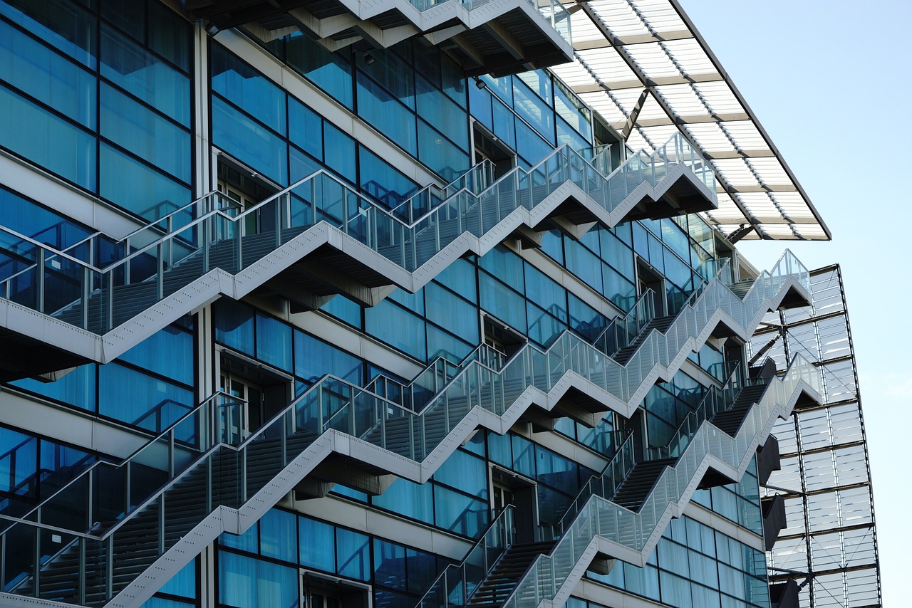 architecture stairs the sky free photo