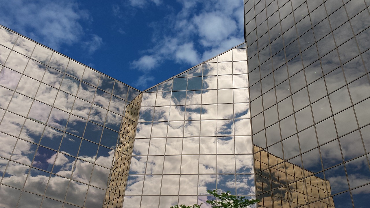 architecture building clouds free photo