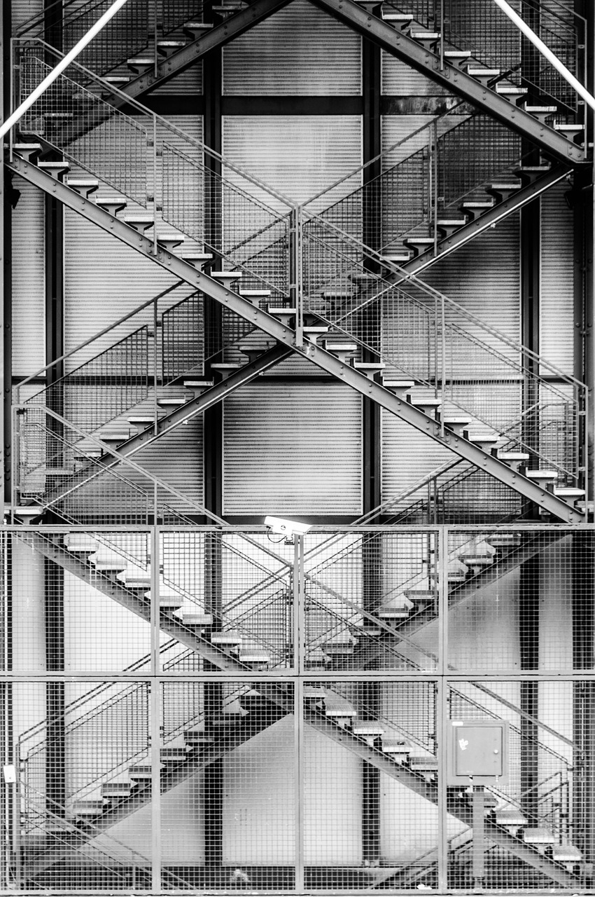 architecture stairs steel free photo
