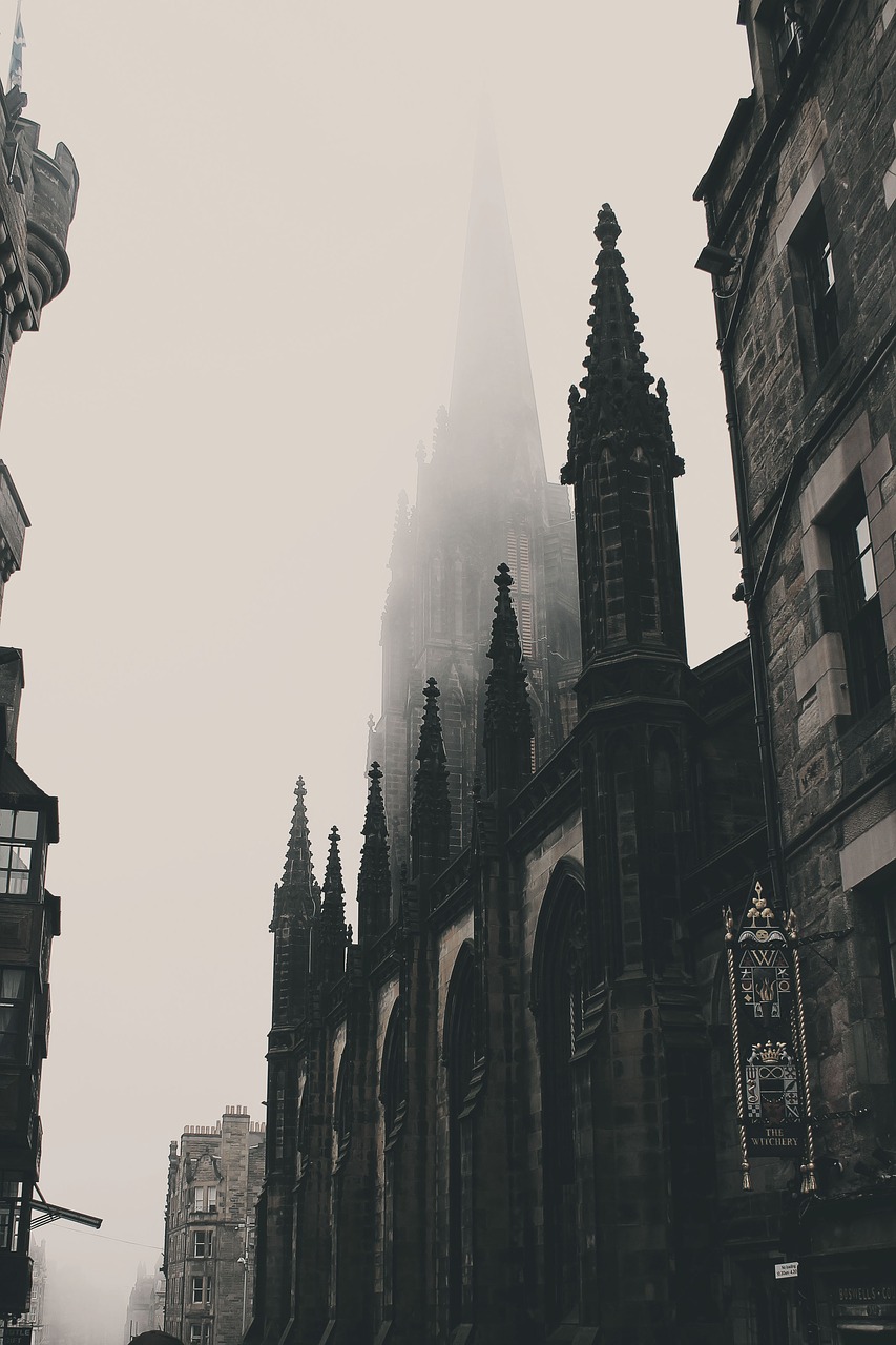 architecture buildings foggy free photo