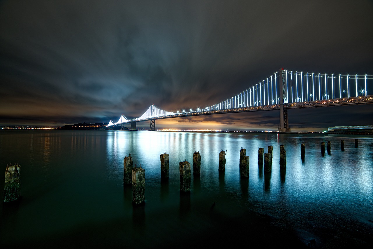 architecture bridge lights free photo