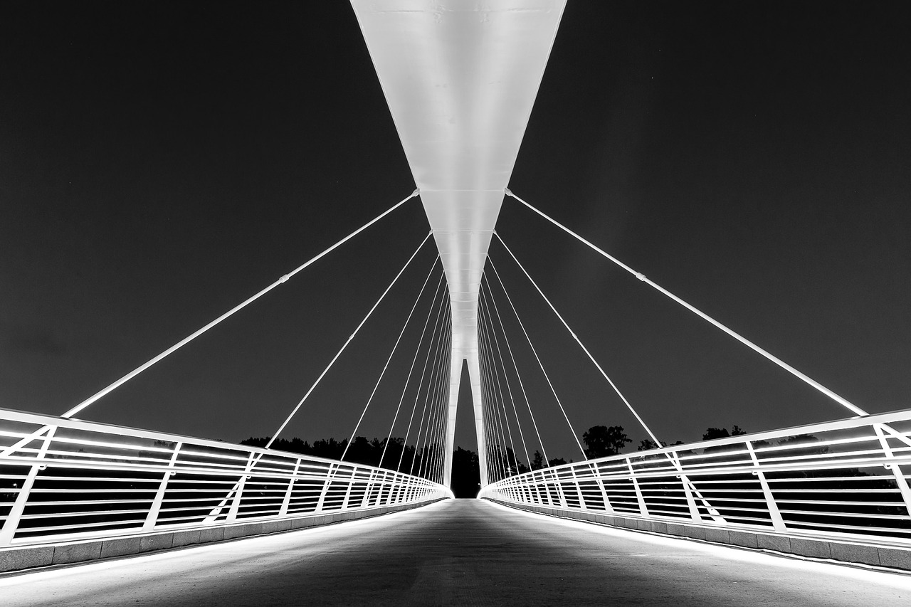 architecture bridge perspective free photo