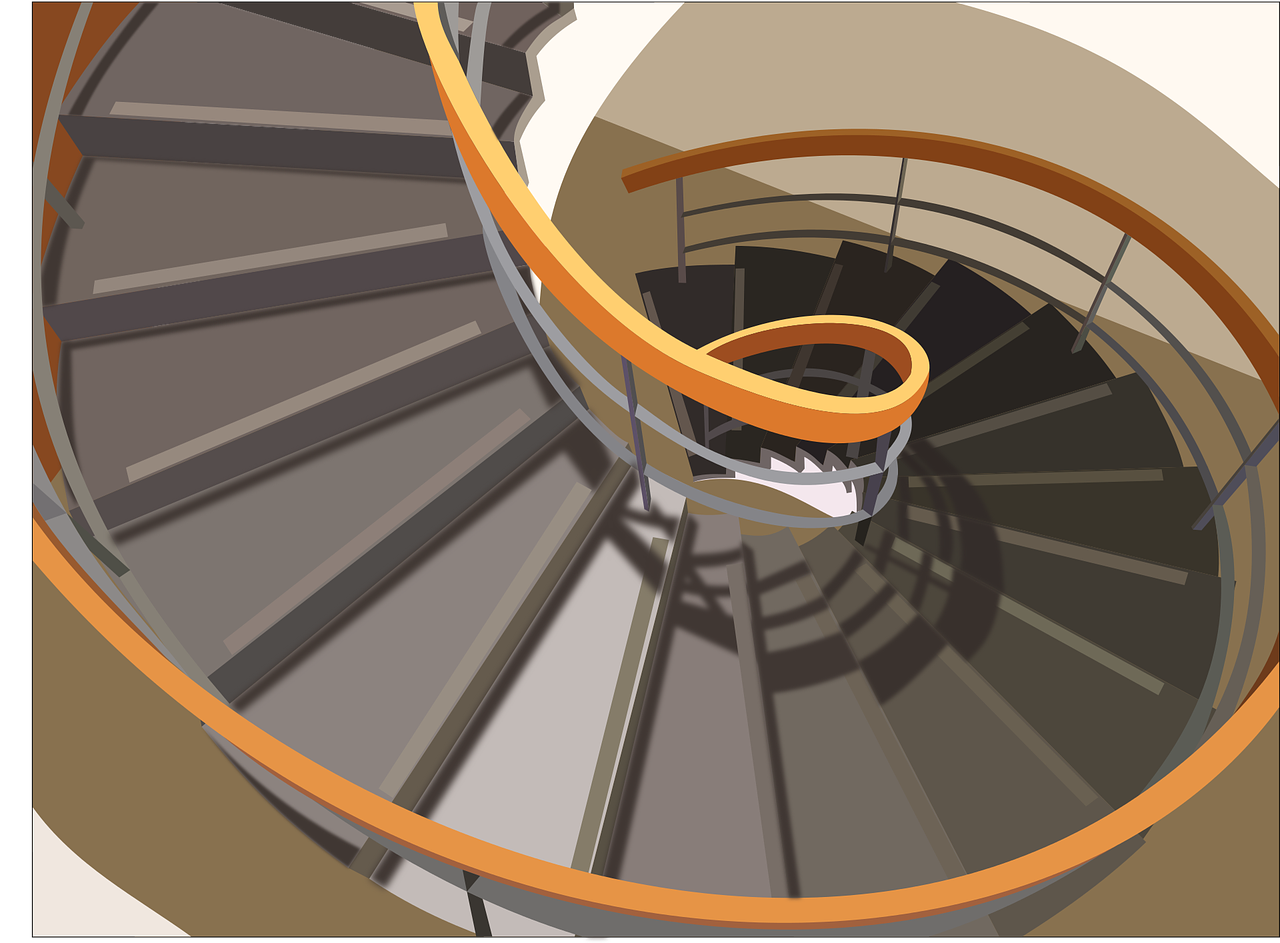 architecture banister spiral free photo