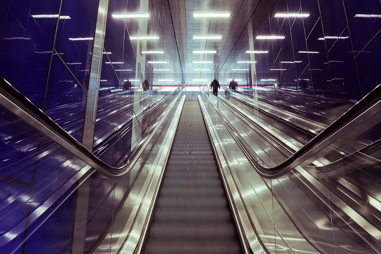 architecture escalator stairs free photo
