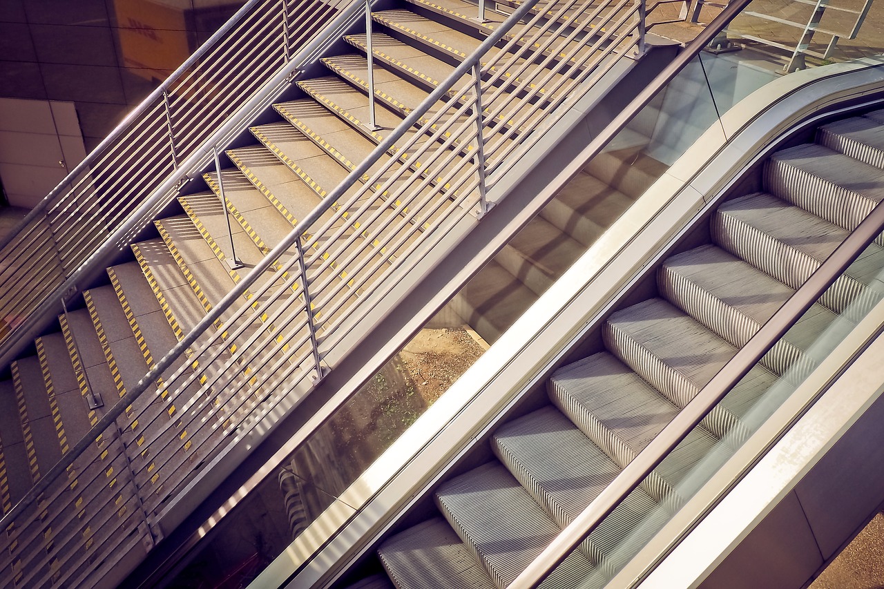 architecture stairs escalator free photo